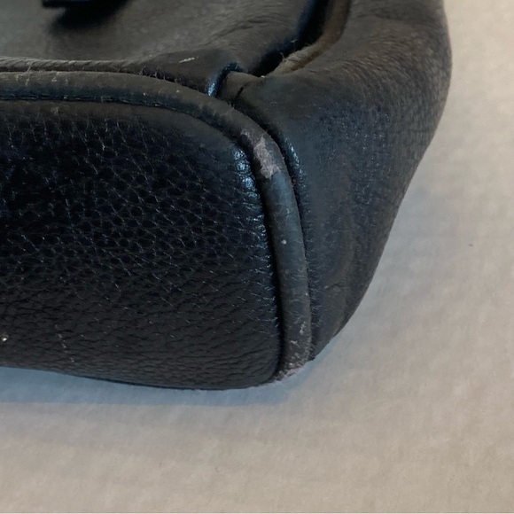 Francesco Biasia Vintage Black Italian Leather Handbag - Picture 5 of 16